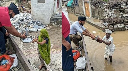 Rajasthan Biporjoy Effect RSS volunteers distributed food packets to flood affected people in Rajsamand